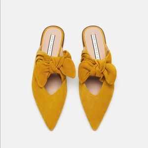 SOLD! Zara Mustard Yellow Mules